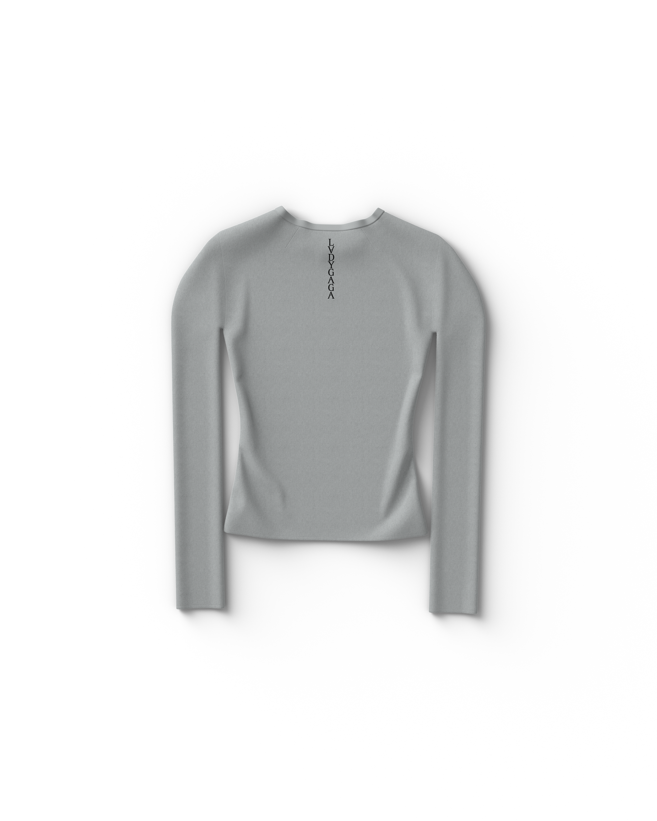 Gray Reflection Fitted Longsleeve T-Shirt